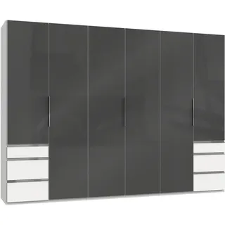 Level 300 x 216 x 58 cm weiß/Grauglas