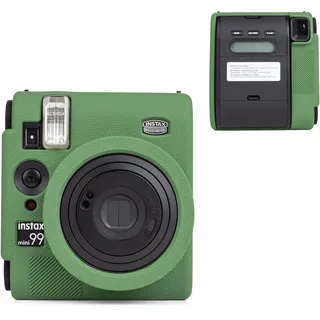 HIYQIN Tasche Kompatibel mit Fujifilm Instax Mini 99 Sofortbildkamera, Silikon Hülle für Instax Mini 99, Schutzhülle mit Kräftiger Lebendiger Farbe - Kräftiges Grün