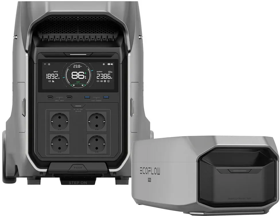 EcoFlow DELTA PRO 3 Powerstation mit einer Smart Extra Batterie | 8192 Wh