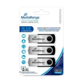 USB 2.0 16 GB - - Grau, Schwarz Silber