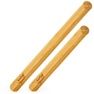 Klarstein Teigroller 2er-set 100 - Bambus 30/40 X 3,3 Cm (lxø) Glatte Oberfläche Bambus