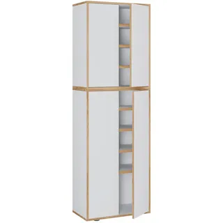 VCM Salia 60 x 183 x 33 cm 9 Fächer 4 Drehtüren / weiß