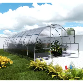 klasika greenhouses KLASIKA EASY 3x6m (18m2) mit 4mm Polycarbonat (Rahmen aus Vierkantrohr)