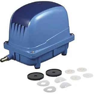 AquaForte AP-35 Luftpumpenset, Luftpumpe inklusive Ersatzmembranen, 20 Watt, Kap. Bei 2 Meter 13 Liter pro Minute, Max. Förderhöhe 2,8 Meter, 2,7 kg, Ausgang 16,5 Millimeter