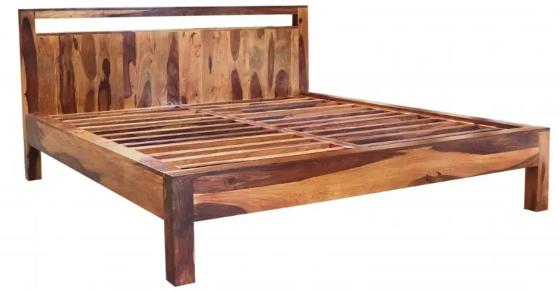Bett Amba 160x200 aus indischem Sheesham-Massivholz