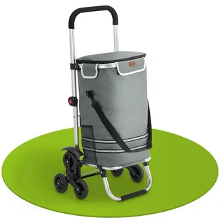 Juskys 3in1 Einkaufstrolley Grau