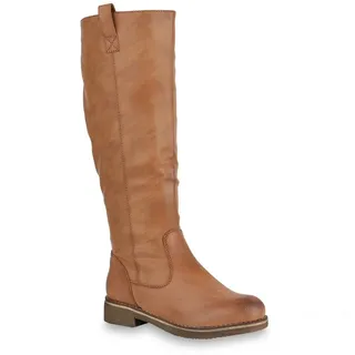 primis gmbh Damen Reiterstiefel Leicht Gefütterte Stiefel Schuhe 819556 - braun