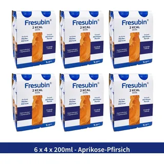 FRESUBIN 2 KCAL Drink Aprikose-Pfirsich 6x4x200ml Trinkflasche