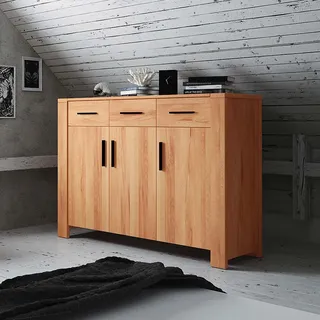 Sideboard aus Kernbuche Massivholz 3 Türen