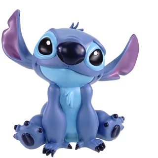 Christmas Inspirations Gartenfigur Stitch XL Disney's frecher Lilo & Stitch Alien zum Verlieben Sitzend - mit Ohren Oben 33,7 cm - Mehrfarbige Deko-Figur aus Polyresin - Offiziell lizenziert