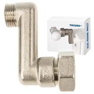 tecuro Heizkörper S-Anschluss - 50 mm Höhenausgleich mit Eurokonus x AG Messing vernickelt,