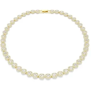 Swarovski Una Angelic Tennis Halskette, Rundschliff, Weiß,