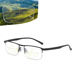 OVNMFH Fern- und Nah-Lesebrille mit doppeltem Verwendungszweck, 2023 Neue Saphir-Anti-Blau-Progressive Fern- und Nah-Lesebrille mit doppeltem Verwendungszweck (Black,'+3.00)