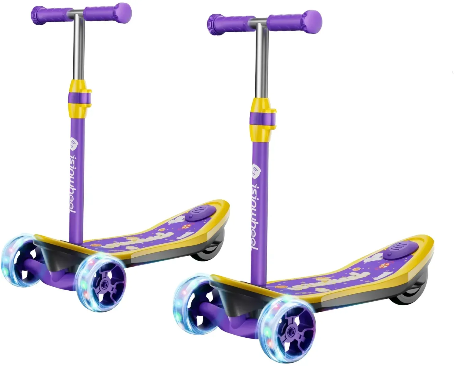 MiniSpider 2-in-1 Elektrischer Dreirad-Kinderscooter und Skateboard für Kinder ab 3 Jahre (Höhenverstellbare)