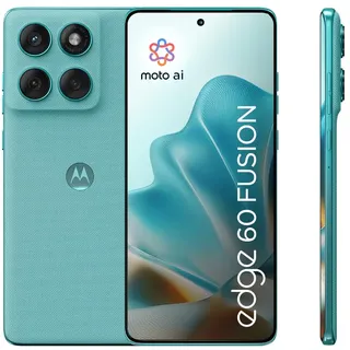 Motorola Edge 60 Fusion Smartphone (Robustes 6,67“-pOLED-Display Dank Corning Gorilla Glass 7i, widerstandsfähig, 50-MP-Kamera mit Moto-AI, 8/256 GB, 5200 mAh) Pantone Amazonite, inkl. Handyhalterung