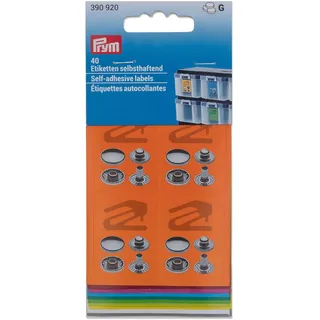 Prym 390920 Farbetiketten Vario Karte, multicolor, 40 mm x 30 mm