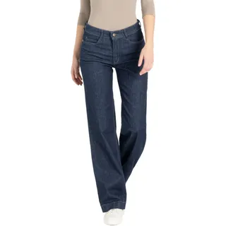 MAC Wide Leg Jeans mit Bügelfalte in Rinse-Waschung-D42 / L30