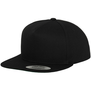 Flexfit Classic 5 Panel Snapback Cap, black