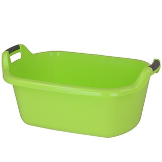 Curver Plastik-Wäschekorb, rechteckig, für Waschküche 35L 65,5x42x32cm Grün Kompakt Wäscheschüssel Wäschekorb Wäsche Waschküche Schmutzwäsche