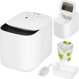 Woltu Eiswürfelmaschine, 15 kg/24 Stunden, 2L Wassertank, Selbstreinigungsfunktion, Leise, für