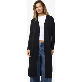 Noisy May Langer Einfarbiger Cardigan Langarm Basic Stretch Strick, Jacke mit Vordertaschen NMCITY, L/S LONG CARDIGAN NOOS", Damen, Gr.