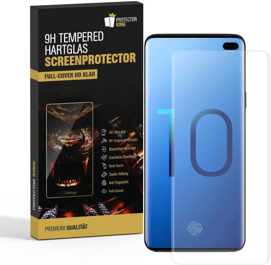 2x 9H Panzerglas für Samsung Galaxy S10 Plus FULL CURVED Displayschutz Schutzglas KLAR Tempered Hartglas Schutzfolie Panzerfolie
