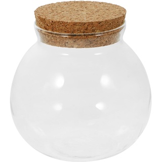 iplusmile Glasbehälter Pflanzen Terrarium Glas Hydrokultur Vase Glasvase mit Korkdeckel Tischvase Mini Fischtank Pflanzgefäße für Terrarium Mikrolandschaft Zuhause Büro Tischdeko