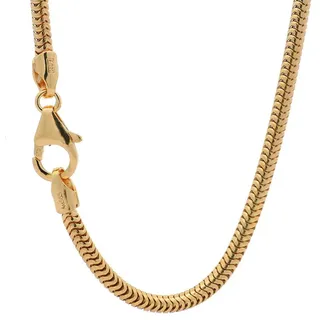 HOPLO Schlangenkette Goldkette Schlangenkette Länge 40cm - Breite 2,5mm - 585-14 Karat Gold, Made in Germany goldfarben 40 cm Damenkette eng