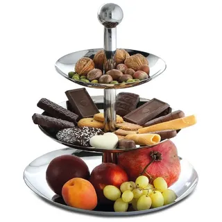 Weis 16033 hochwertige Etagere, Edelstahl mit 3 Stufen
