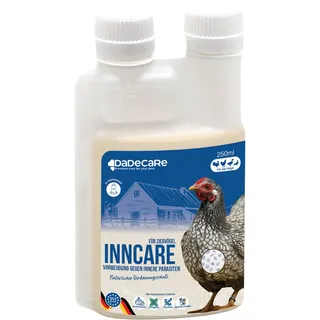 Prävention von inneren Parasiten 250ml - Hühner, Geflügel und exotisches Geflügel - Vorbeugung und Behandlung von Verdauungsproblemen - Natürliche Formel - Knoblauch- und Oreganoextrakt - Inncare
