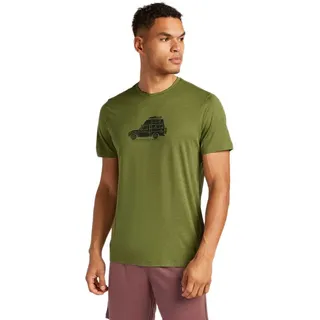 Icebreaker Merino 150 Tech Lite Cosy Camper Kurzarm-t-shirt - Sphagnum - L