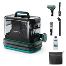 ROWENTA Teppichreinigungsgerät "IN5020 Clean It", grün (grün, schwarz), B:37,2cm H:28,4cm T:39cm, Nass-Trocken-Sauger, tragbarerer Fleckenreiniger, beseitigt schnell und effizient Flecken