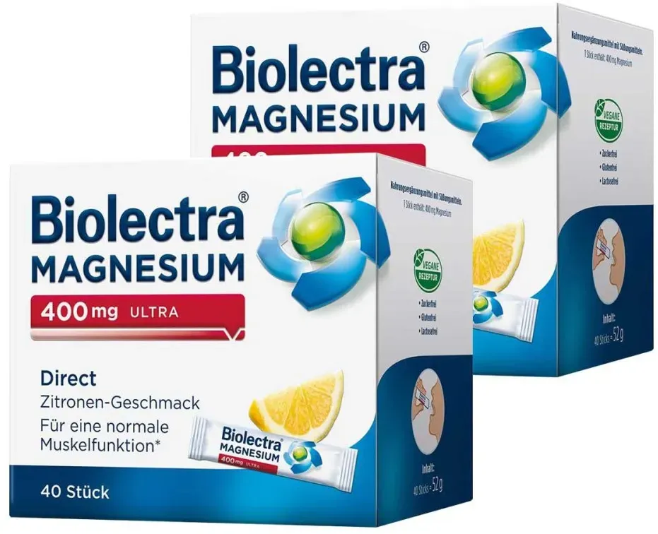 Magnesium Biolectra 400 mg Ultra Direct Zitrone