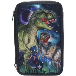 DEPESCHE Dino World 3 Fach Federtasche, LED Galaxy