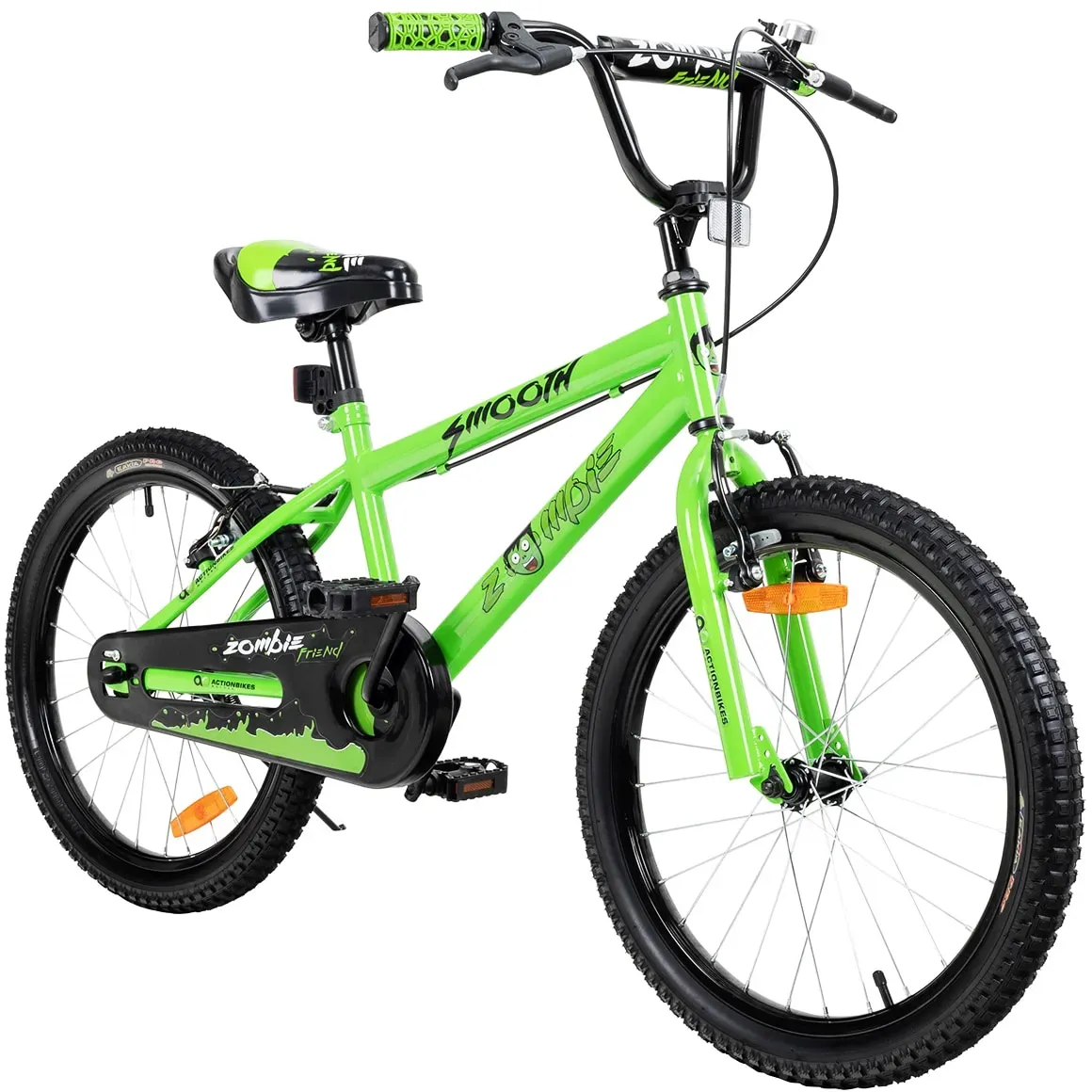 Actionbikes Kinderfahrrad Zombie 20 Zoll, V-Brake-Bremsen, Seitenständer, Reflektoren, Kettenschutz