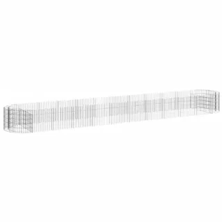 vidaXL Gabionen-Hochbeet Verzinktes Eisen 600x100x50 cm