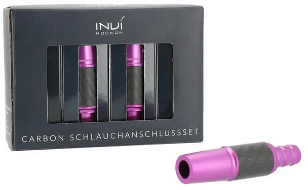 INVI Schlauchanschluss Set Alu-Carbon 18/8er | Lila