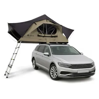 Dachzelt für 2 Personen Lago - schwarz, khaki