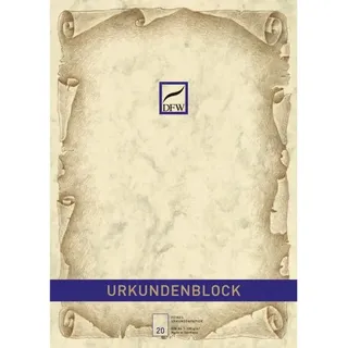 Dfw Urkundenblock A4, chamois,