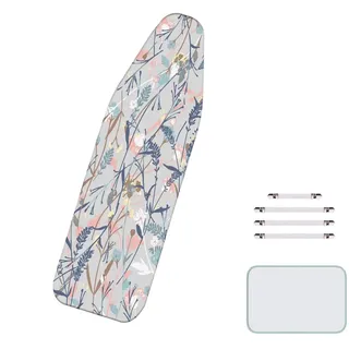 60 x 160 cm XXL Baumwolle bedruckter Bügeltischbezug universeller großer Bügeltischbezug mit gepolstertem Nadelloch-Baumwollkissen und elastischen Befestigungen