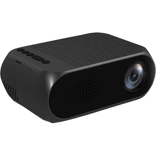 YG320 High-Definition-Projektor,kompatibel mit einer Vielzahl von Geräten, mit integriertem Netzteil und externer Netzteilschnittstelle(Schwarz)