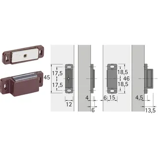 Haftmagnetschnapper M 74 / GP 15 -  Weiß