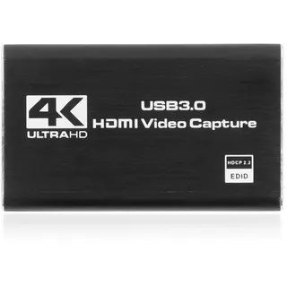 USB3.0 Hochauflösende Videoaufnahmekarte, 4K Audio Video Capture Card, Mehrzweck Video und Audioerfassungsadapter für Sicherheitsmonitore