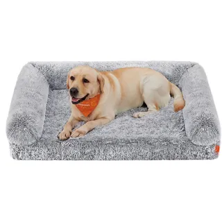 Songmics FluffyHug Hundekissen XXL 122 x 85 cm grau