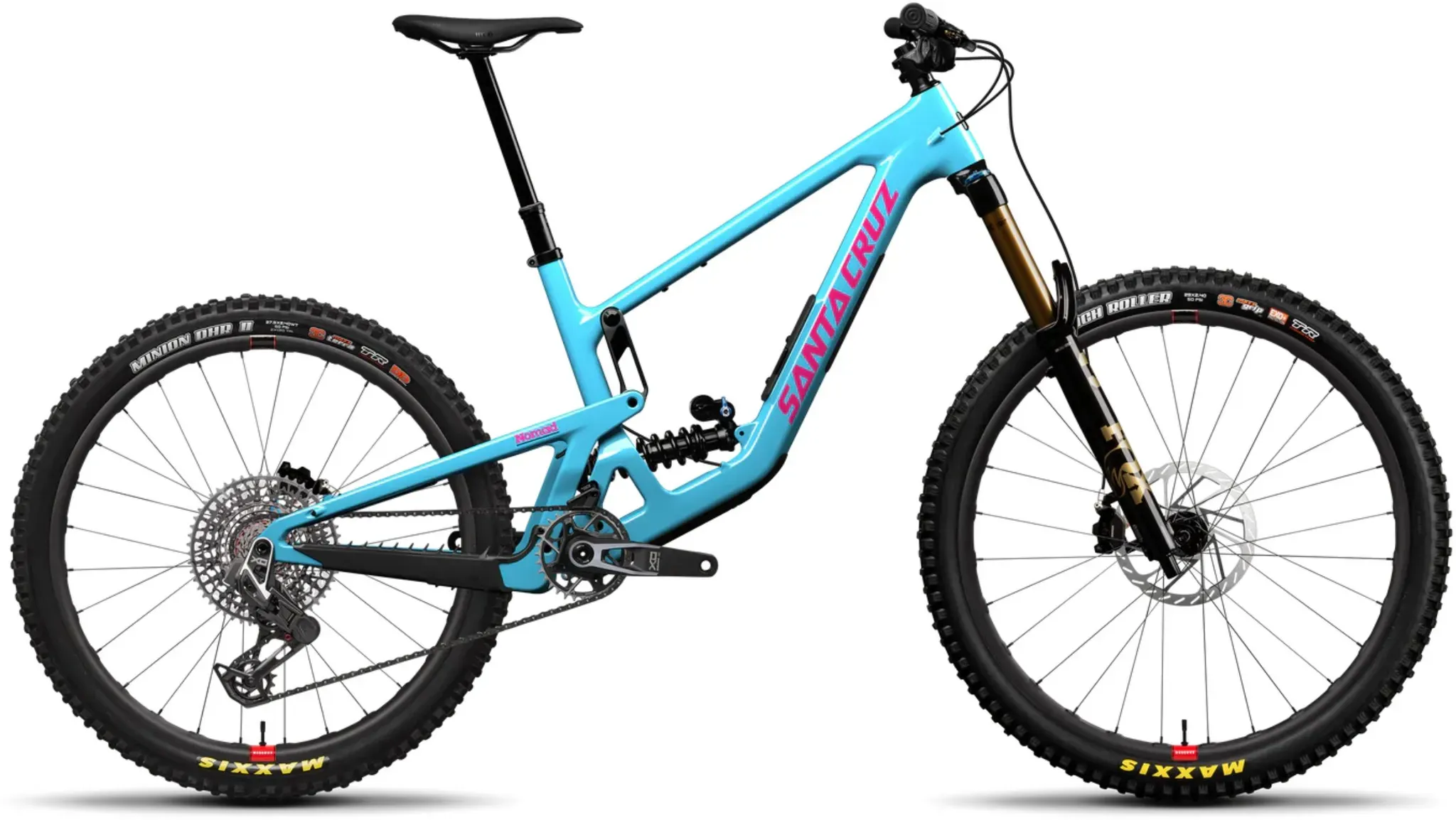 Santa Cruz Nomad 7 Carbon X0 AXS RSV Coil - L - Gloss Aqua Magenta