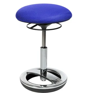 Stoff 38,5 x 57 x 38,5 cm blau/alu poliert