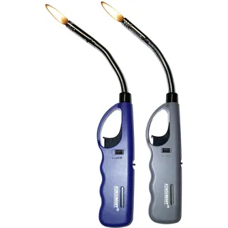 2 Stück KONSUMANY Stabfeuerzeug biegsam flexibel Gas Feuerzeug 26,5cm Lang Nachfüllbar