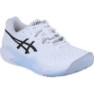 Asics Tennisschuhe Gel Resolution 9 Clay/Sandplatz (Stabilität) 2023 weiss/schwarz Herren