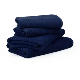 for Frottana Handtuchset, Dunkelblau, 67x140 cm, unisex, Oeko-Tex® Standard 100, Badtextilien, Handtuch-Sets