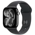 Apple Watch Series 11 GPS 42mm Aluminium Gehäuse Diamantschwarz mit Sport Band Schwarz - S/M